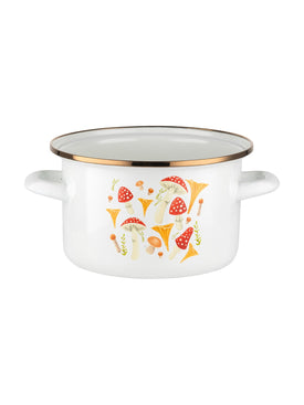 Garnek emaliowany Emalia Polska Pleszew Grzybki 18 cm 2,65 l