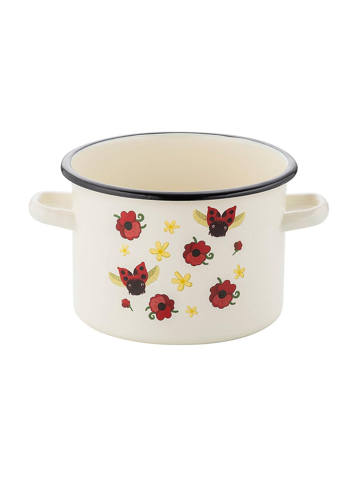 Garnek emaliowany prosty biedronka 22cm 6l