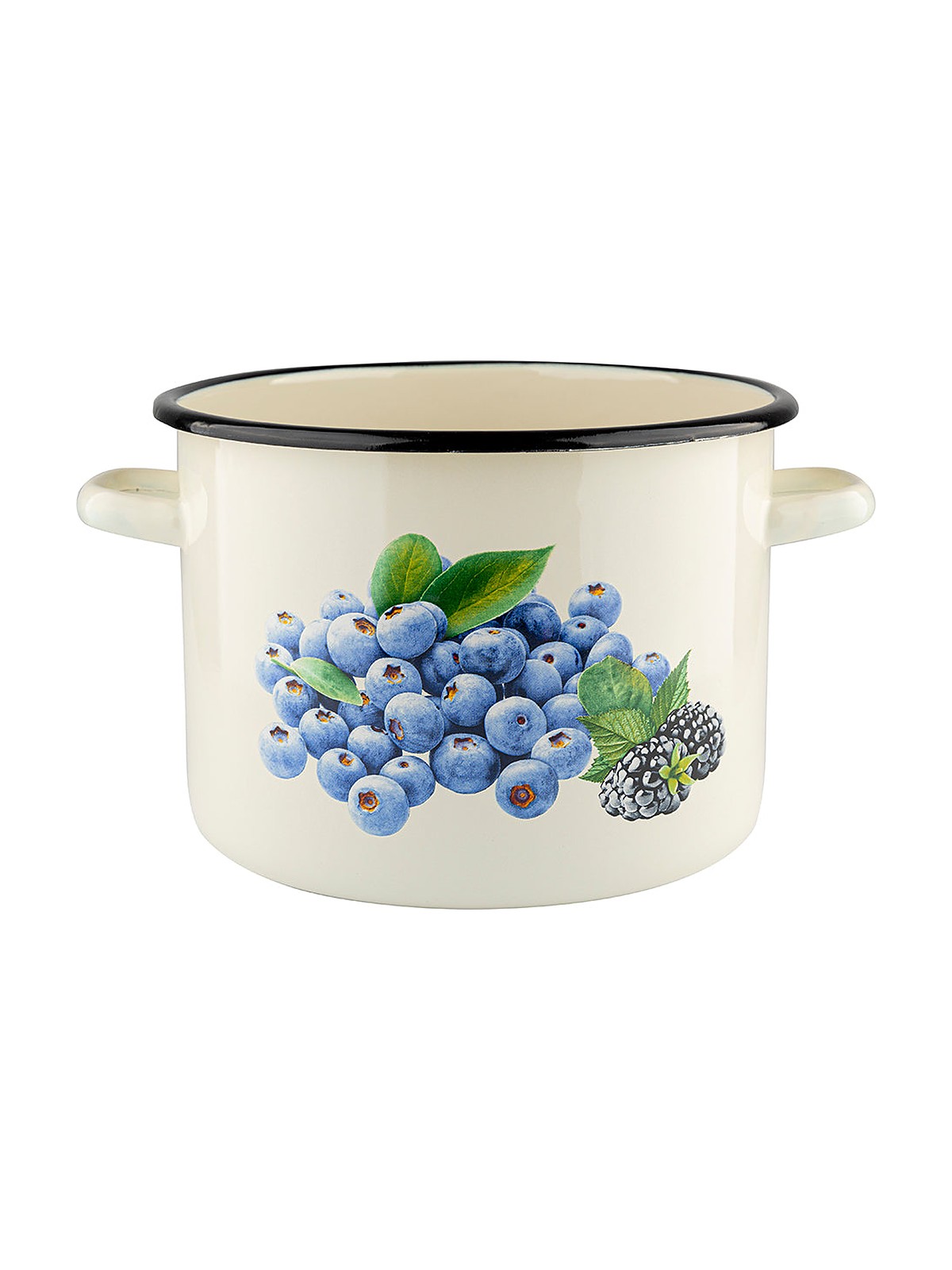 Garnek emaliowany prosty borówka 22cm 6l