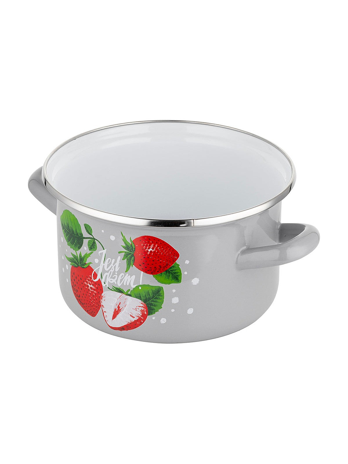 Garnek emaliowany prosty dżem 16cm 2,1l z/p