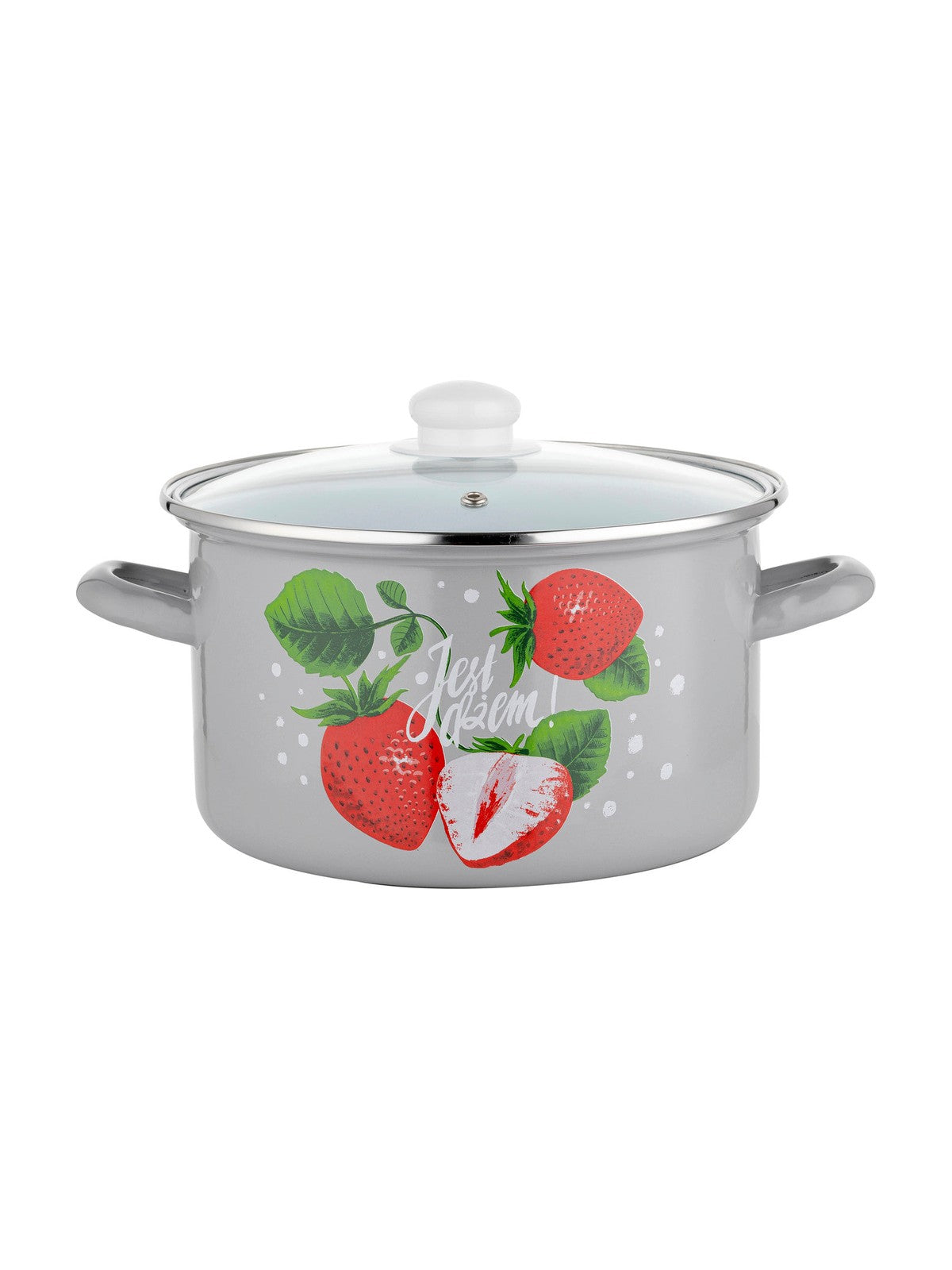 Garnek emaliowany prosty dżem 22cm 5,3l z/p