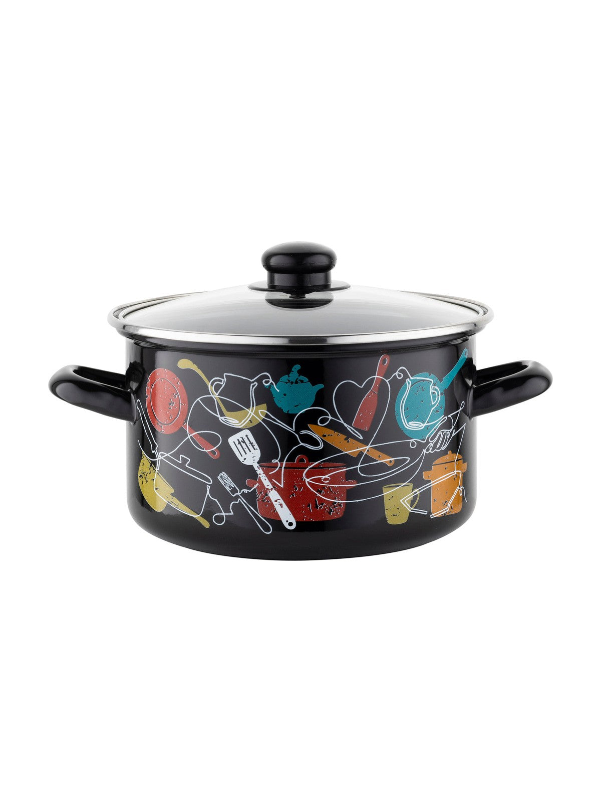 Garnek emaliowany prosty malena 20cm 3,7l z/p
