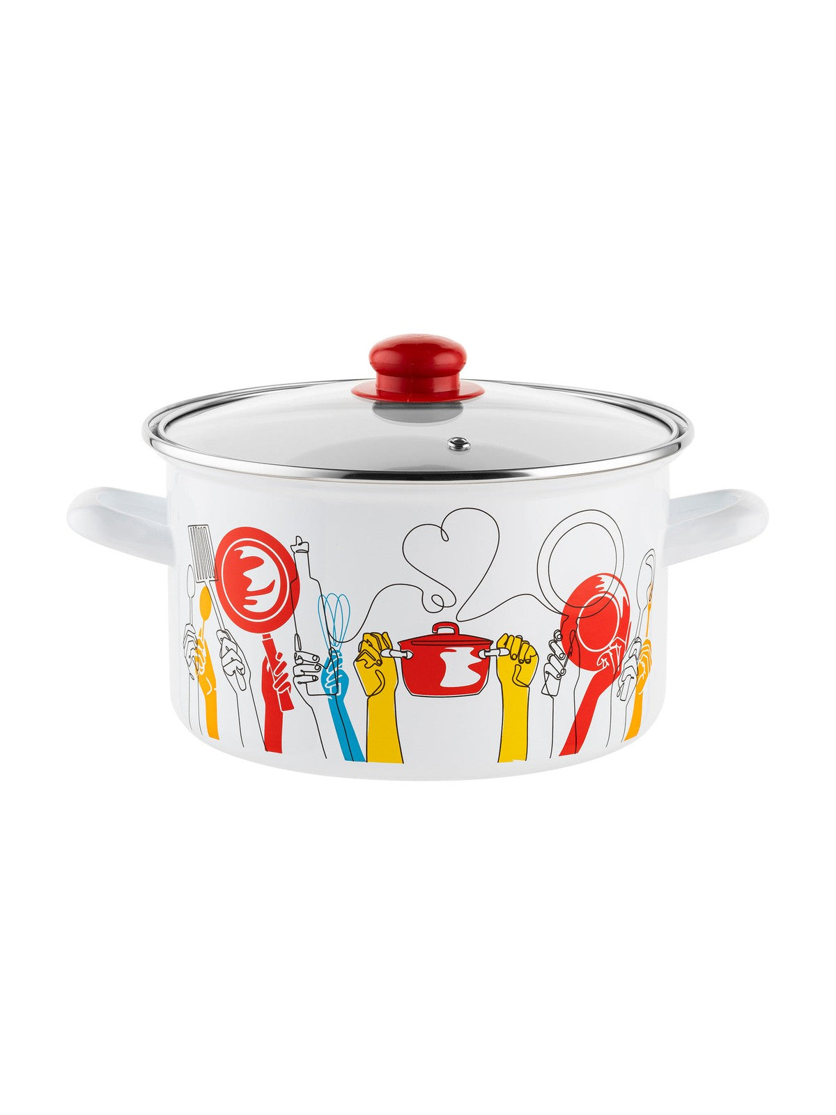 Garnek emaliowany prosty pepito 22cm 4,7l z/p
