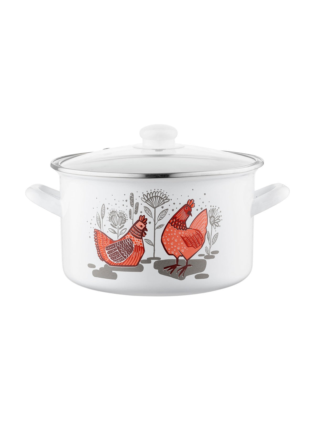 Garnek emaliowany prosty rubinka 22cm 4,7l z/p
