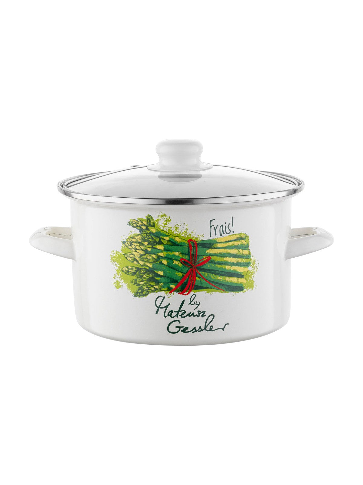 Garnek emaliowany prosty szparagi 20cm 3,75l z/p mg