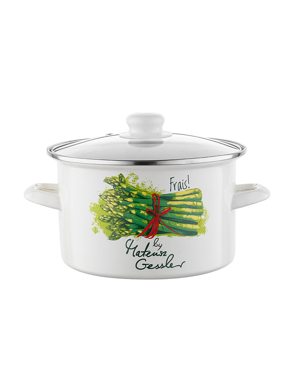 Garnek emaliowany prosty szparagi 22cm 4,8l z/p mg