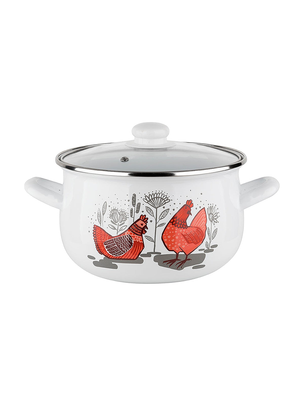 Garnek emaliowany pyza rubinka 20cm 4,0l z/p