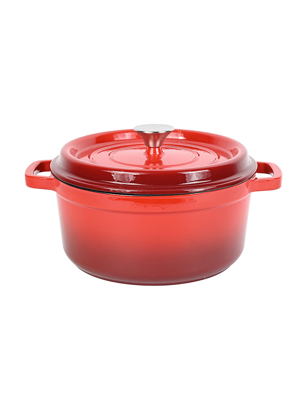 Garnek żeliwny hierro 26x11,5cm 4,85l z/p czerowny mg
