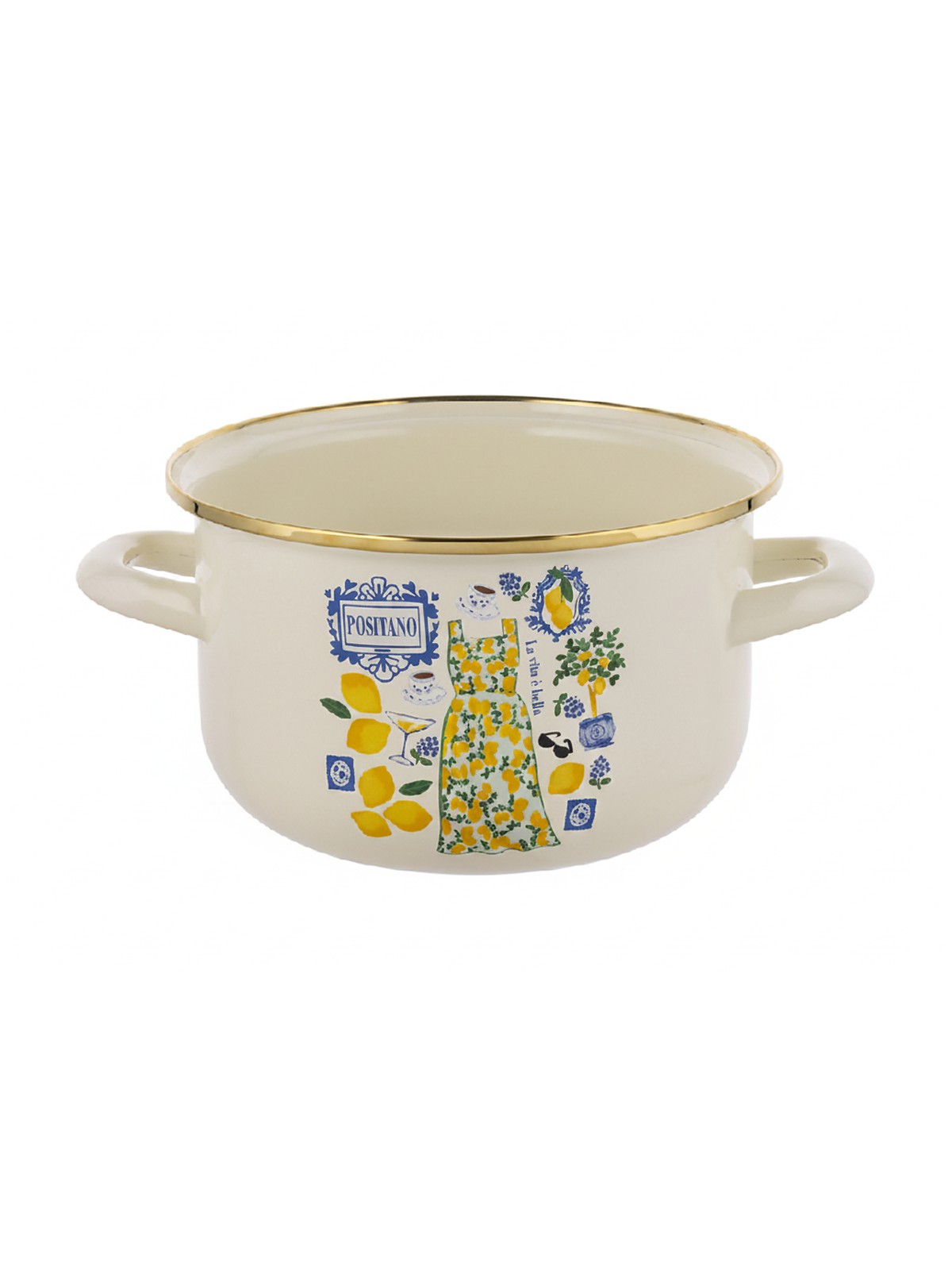 GARNKI EMALIOWANE POSITANO 22CM 5,4L