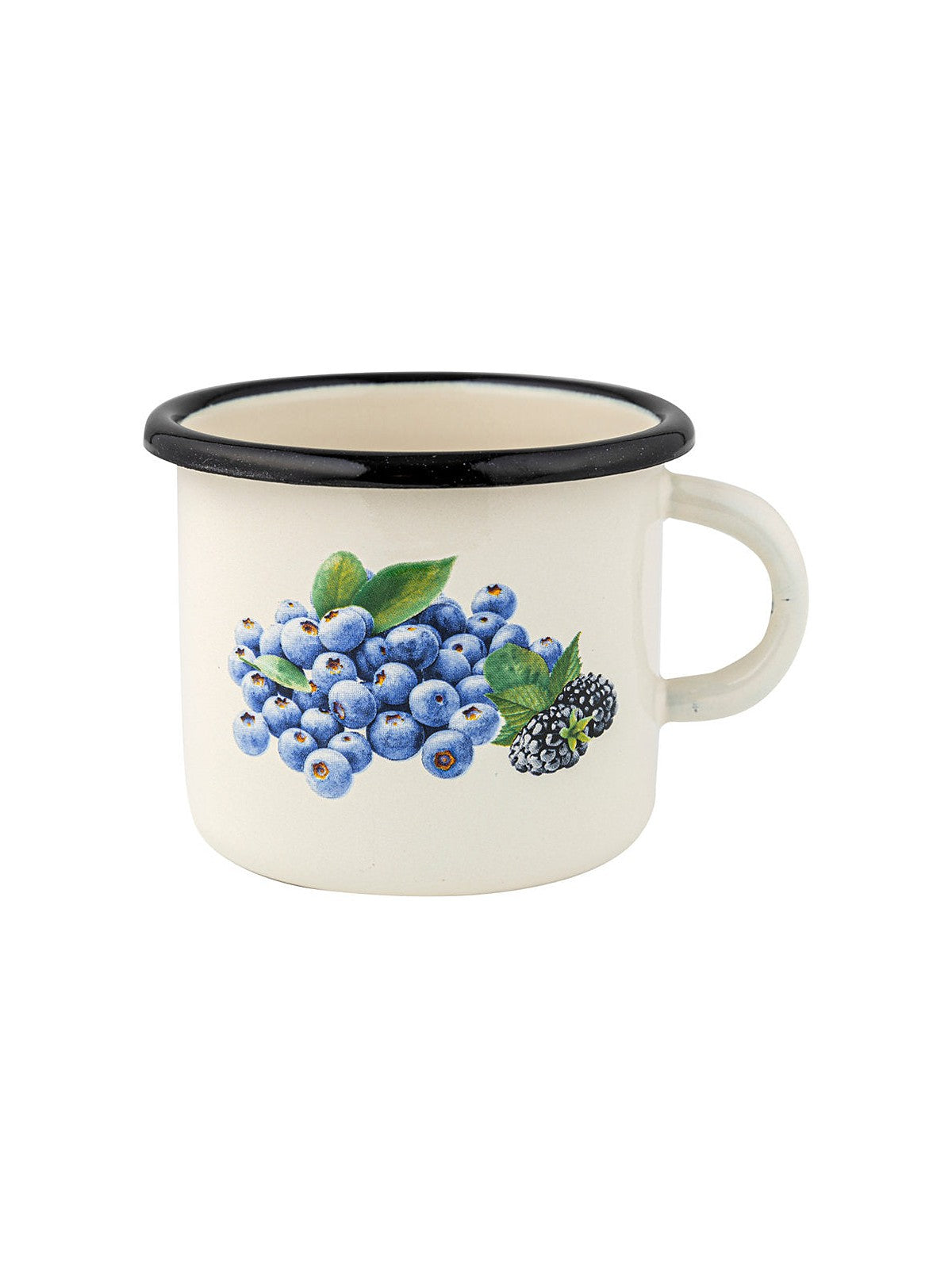 Kubek emaliowany prosty borówka 9cm 500ml