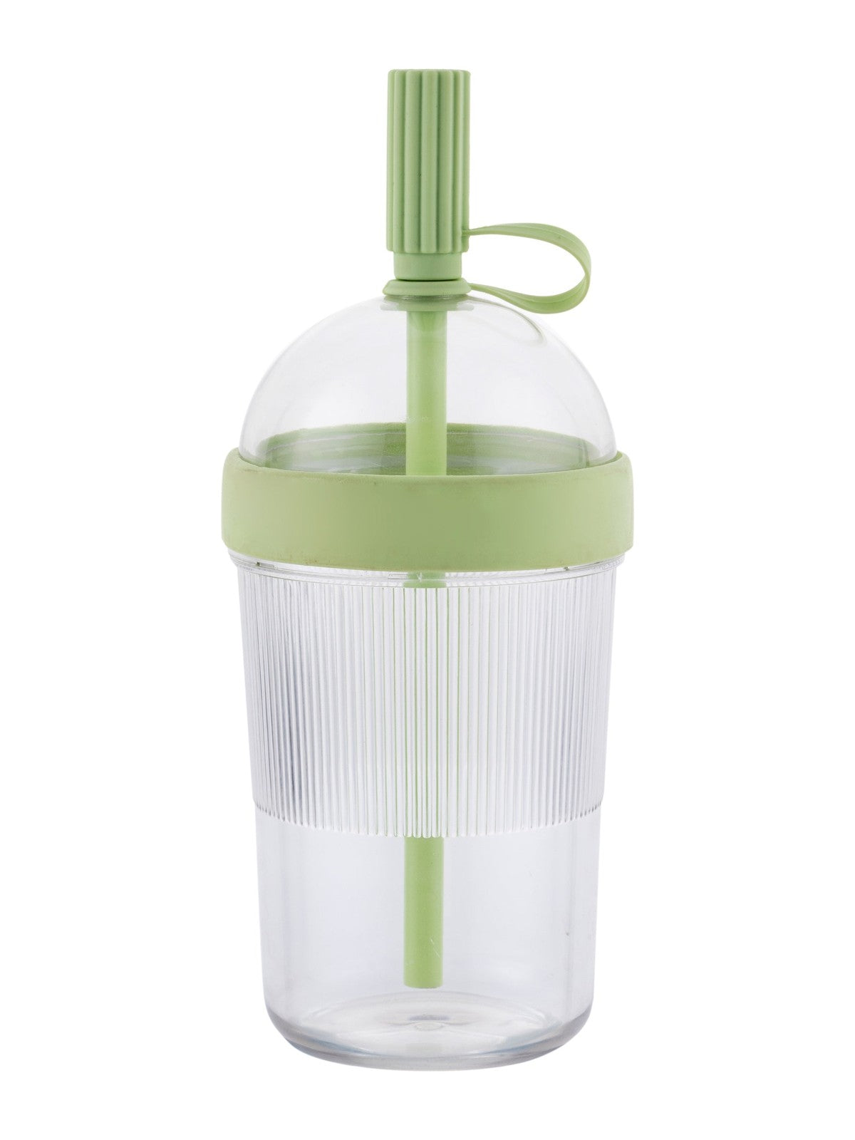 KUBEK PLASTIKOWY ZE SŁOMKĄ STUDIO 520ML ZIELONY