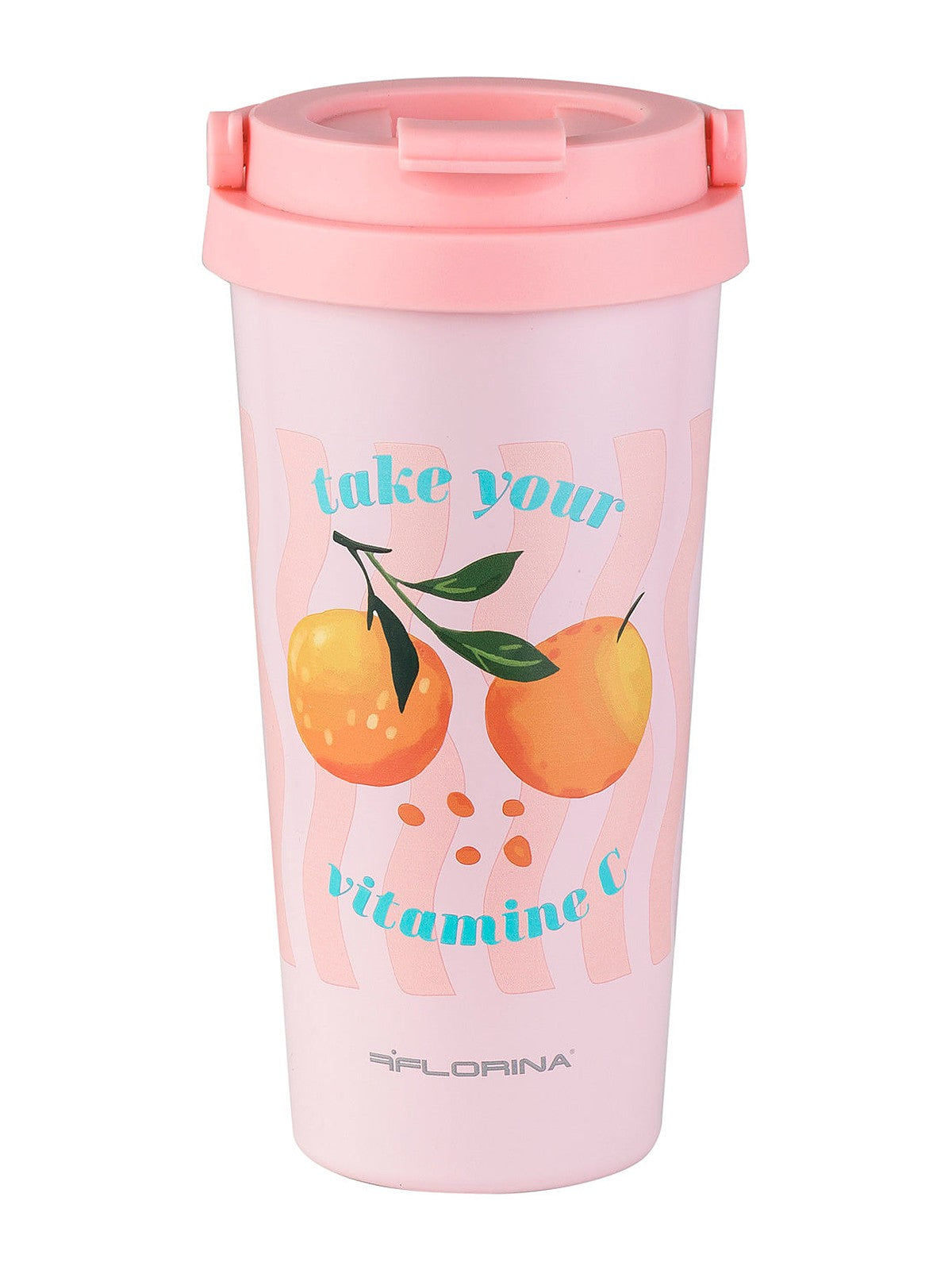 Kubek termiczny nierdzewny Florina Orange Happy 500 ml
