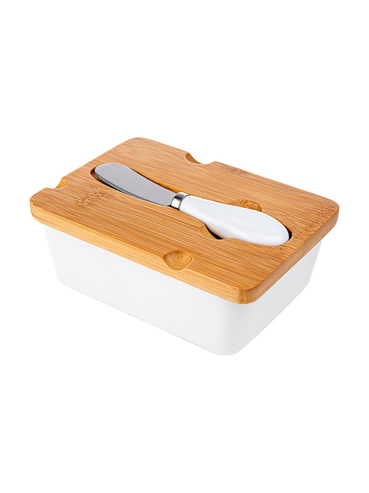 Maselnica z pokrywą i nożykiem adria biała