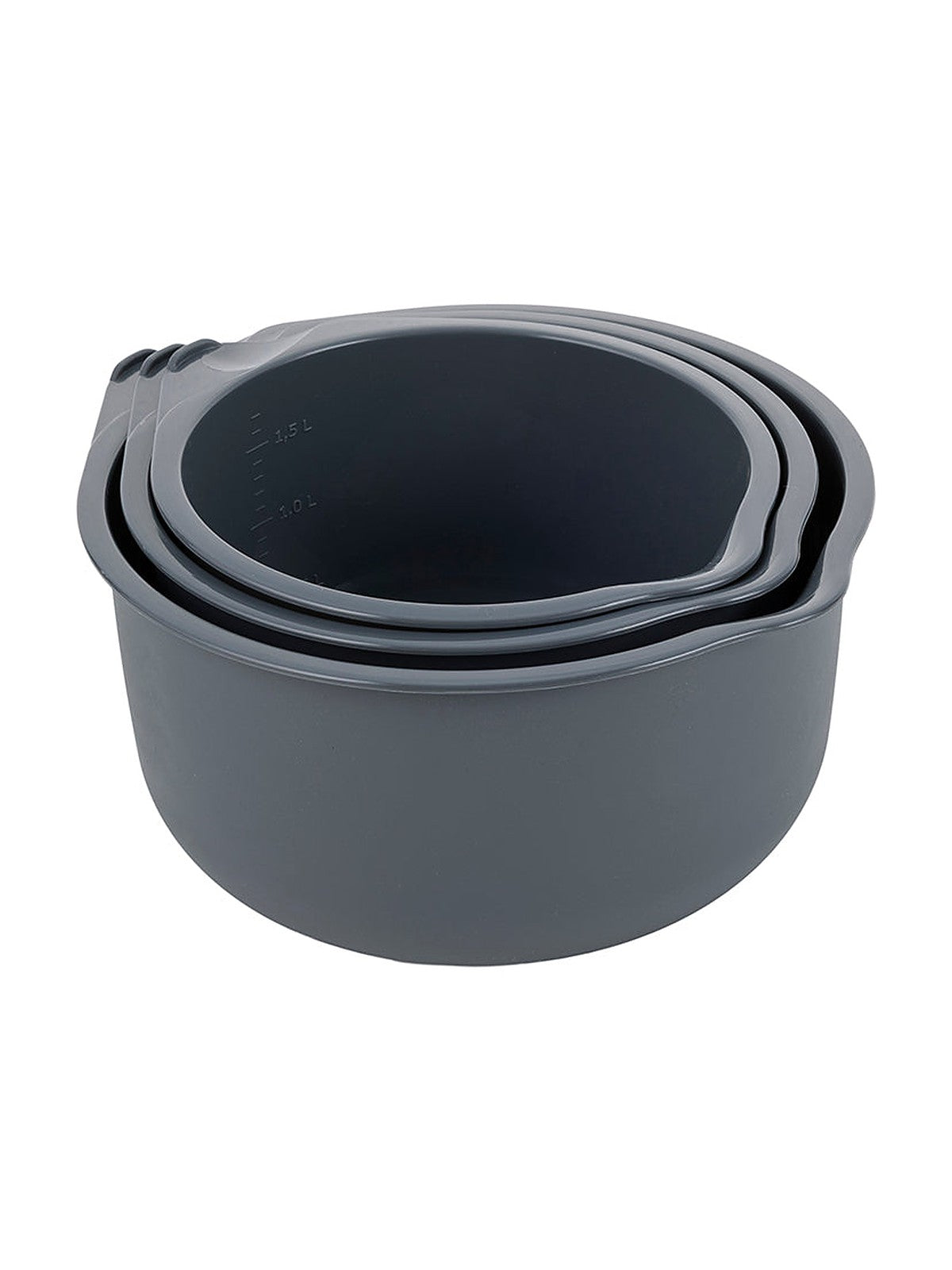Miska plastikowa kpl. 3szt 17cm 19cm 22cm ciemny szary