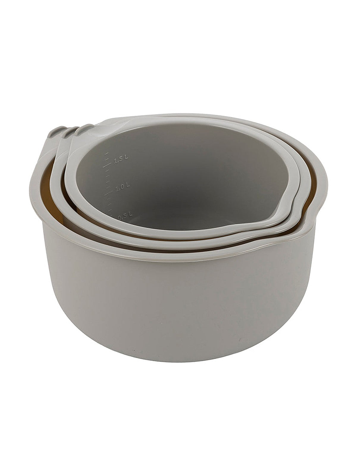 Miska plastikowa kpl. 3szt 17cm 19cm 22cm jasny szary