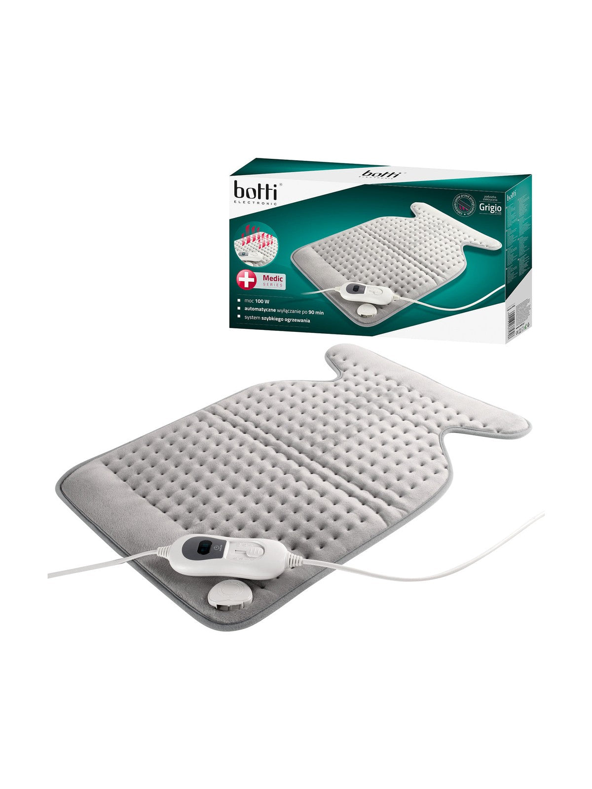 Poduszka elektryczna grigio plus szara -botti hp302