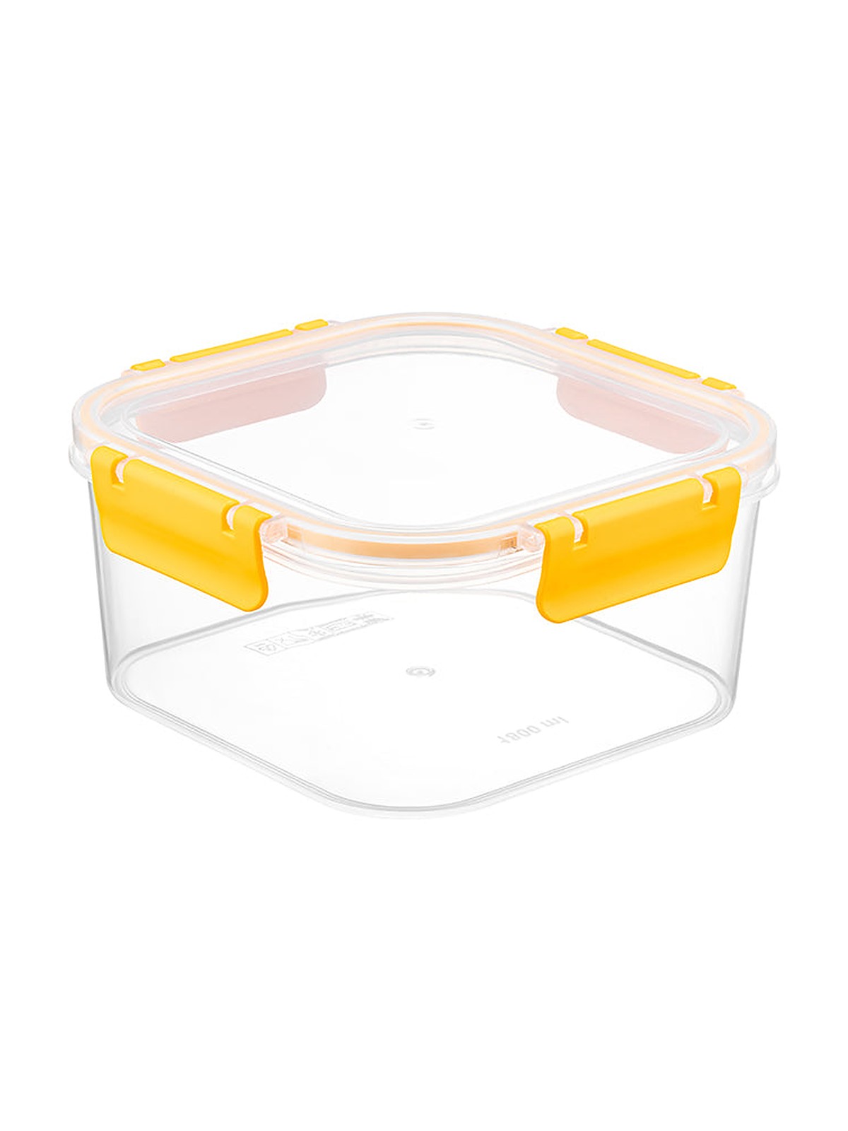 POJEMNIK DO ŻYWNOŚCI PLASTIKOWY KWADRATOWY CLIP GUARD 1,8L ŻÓŁTY