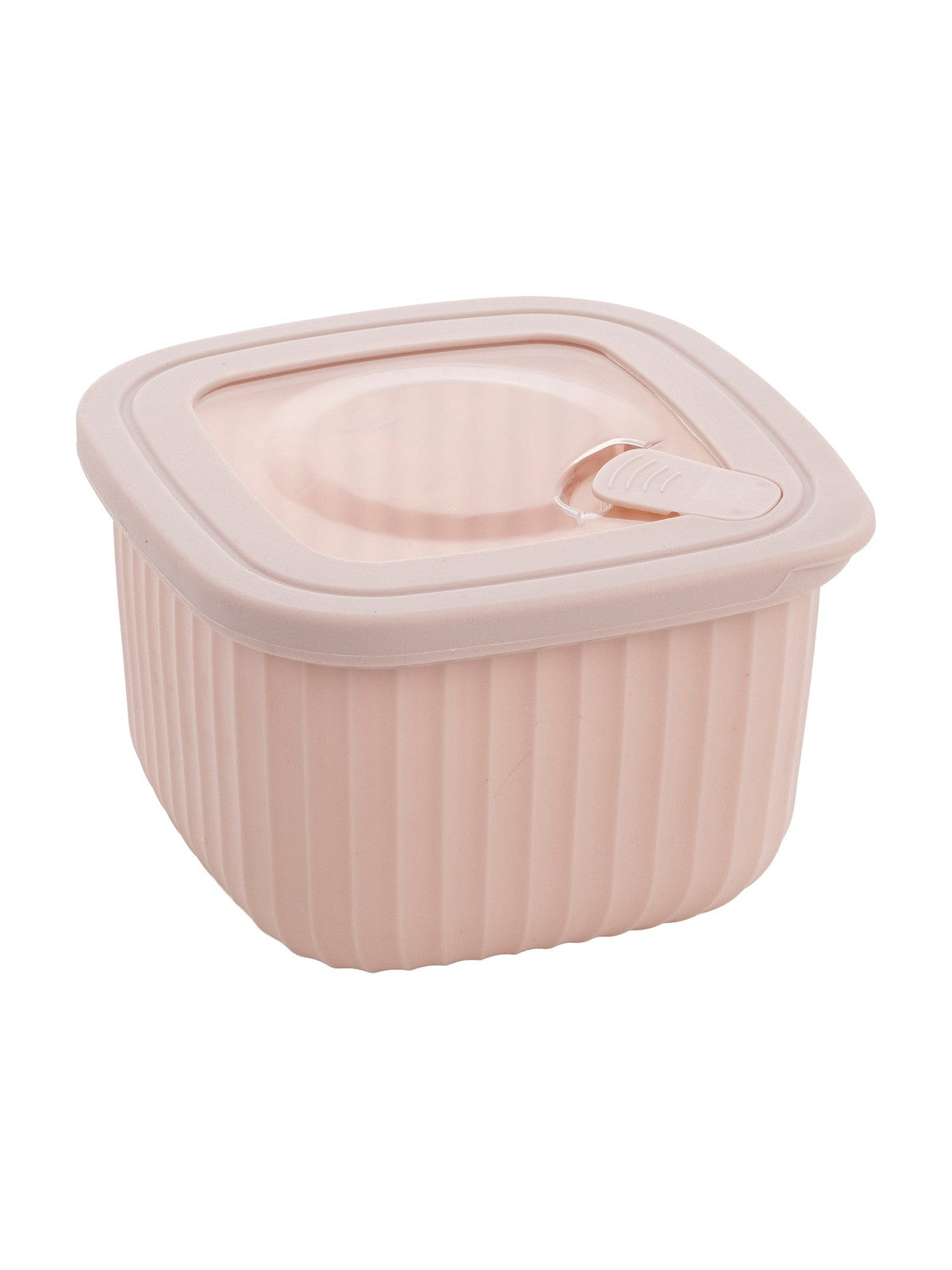 POJEMNIK PLASTIKOWY KWADRATOWY VINCENT 1,4L RÓŻOWY/BEŻOWY