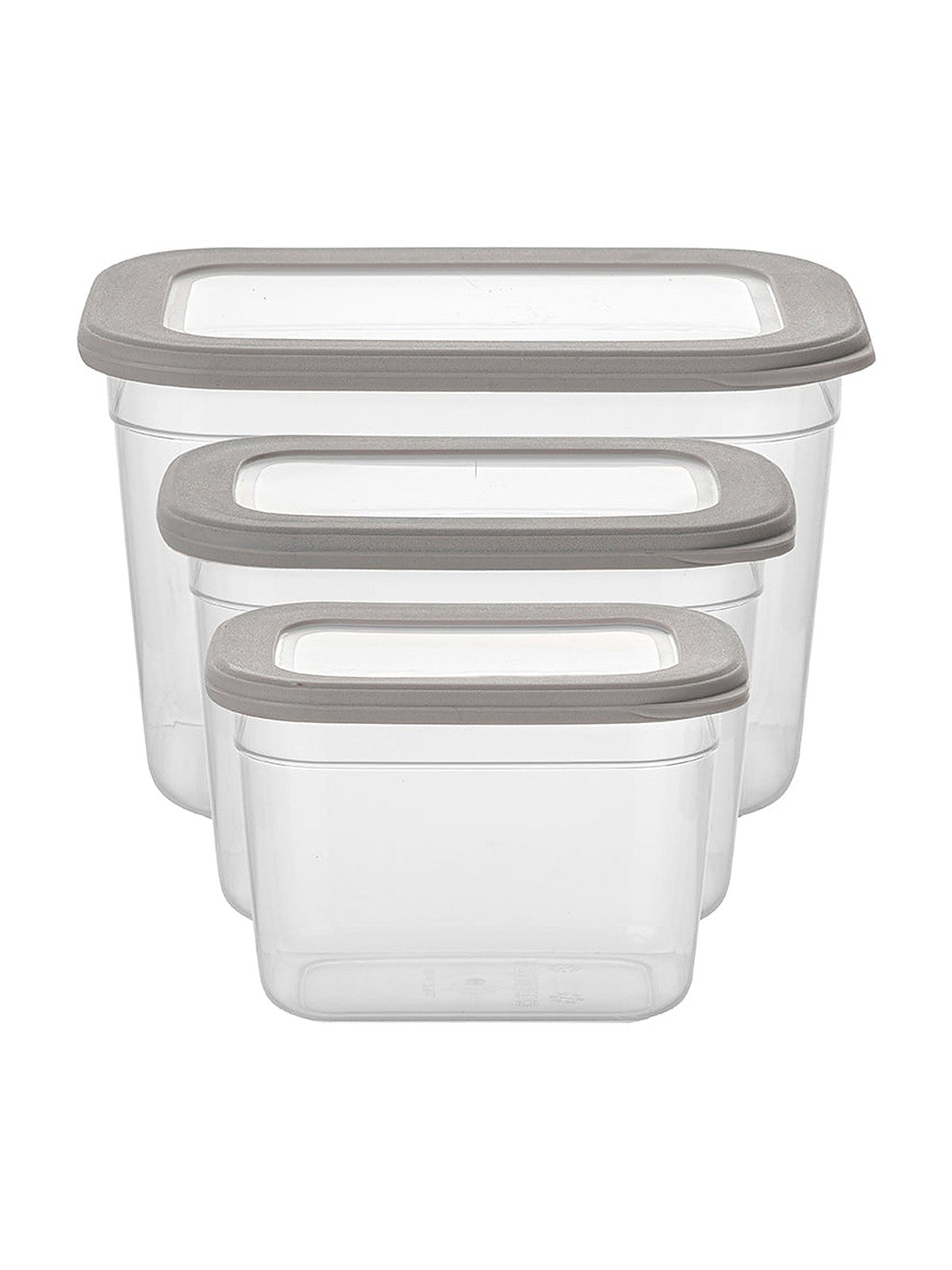 POJEMNIKI DO ŻYWNOŚCI PLASTIKOWE PROSTOKĄTNE FOODIE KPL. 3SZT. 800ML 1,3L 2,3L