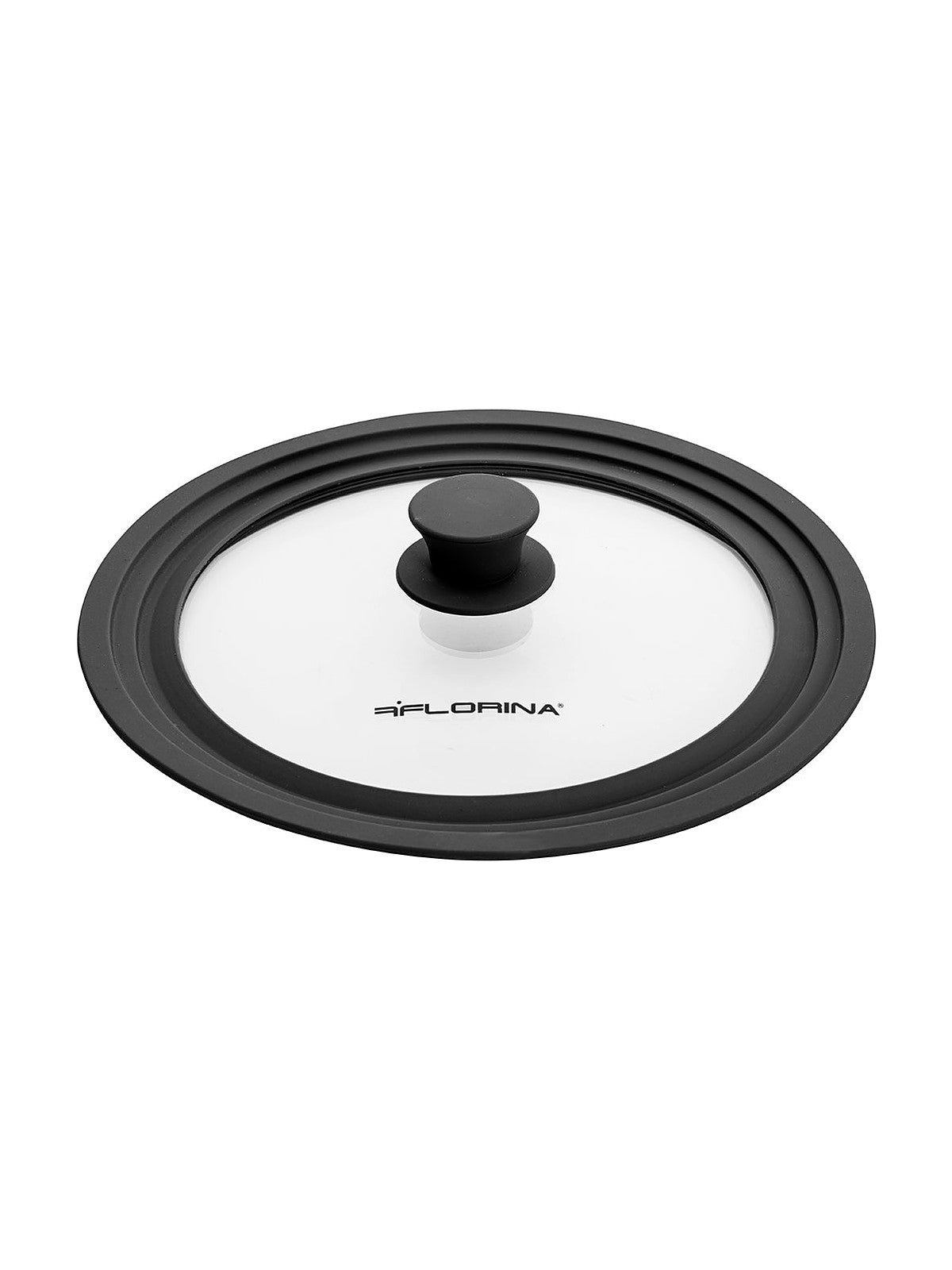 Pokrywa szkło żaroodporne 3w1 24/26/28cm z silikonem czarny