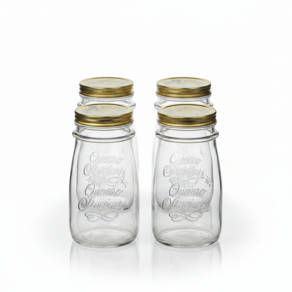 Zestaw 4 butelek do smoothie Bormioli Quattro Stagioni 200 ml