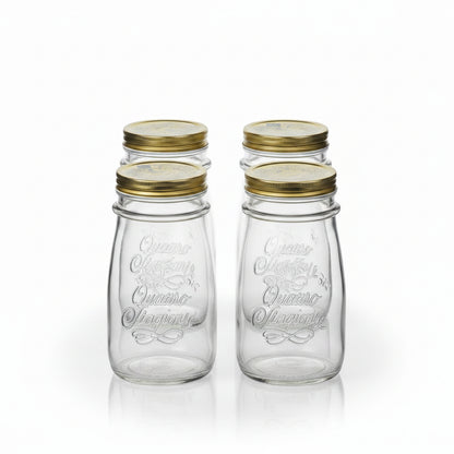 Zestaw 4 butelek do smoothie Bormioli Quattro Stagioni 200 ml
