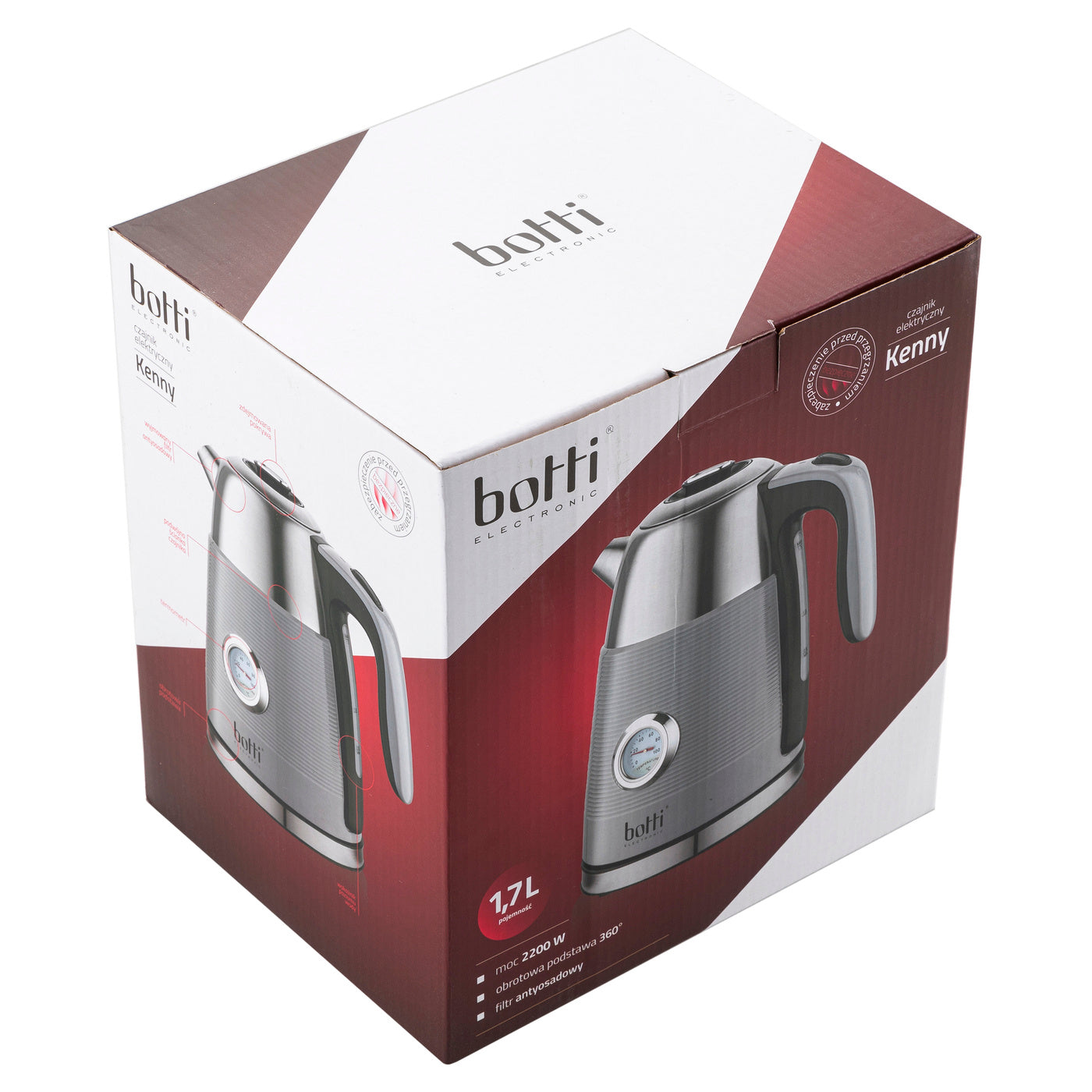 Czajnik elektryczny z termometrem Botti Electronic Kenny 1,7 l
