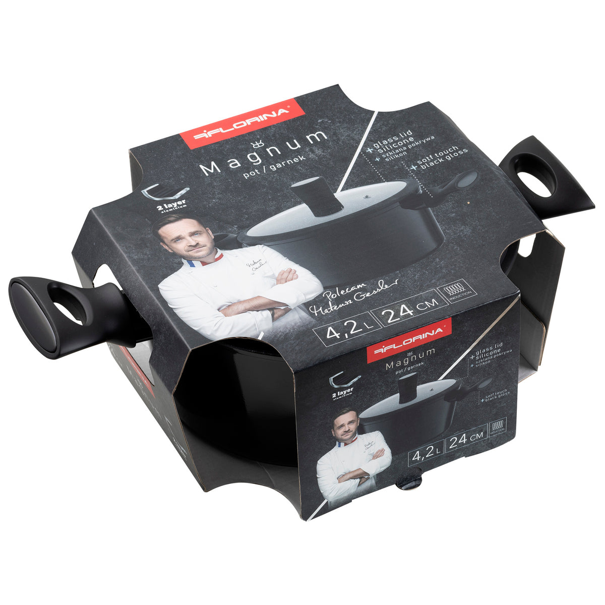 Garnek aluminiowy Florina Magnum 24 cm 4,2 l