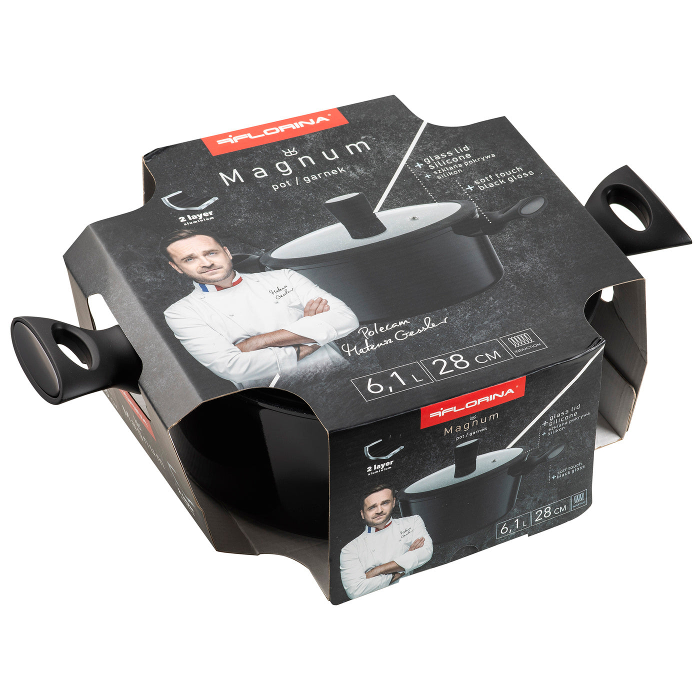 Garnek aluminiowy Florina Magnum 28 cm 6,1 l