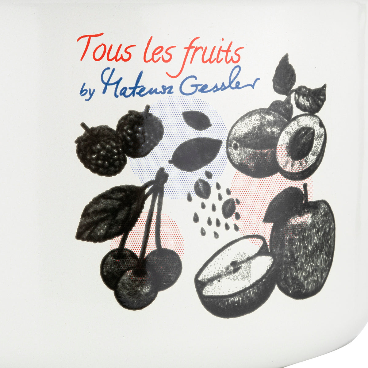 Garnek emaliowany Emalia Polska Pleszew Fruits by Mateusz Gessler 16 cm 2 l