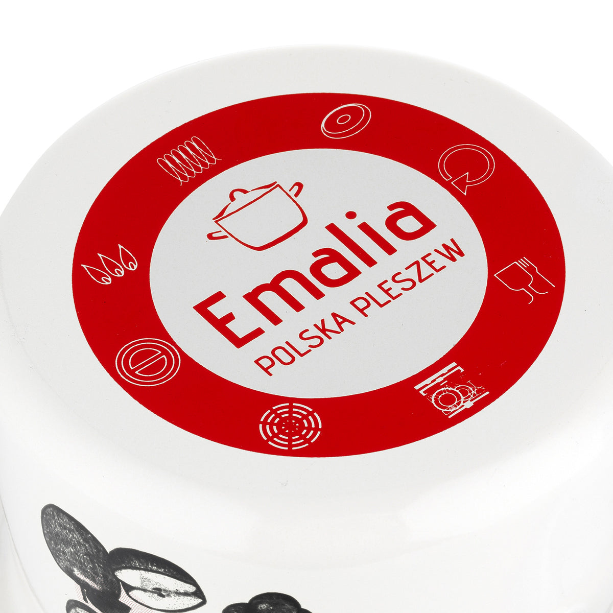 Garnek emaliowany Emalia Polska Pleszew Fruits by Mateusz Gessler 16 cm 2 l