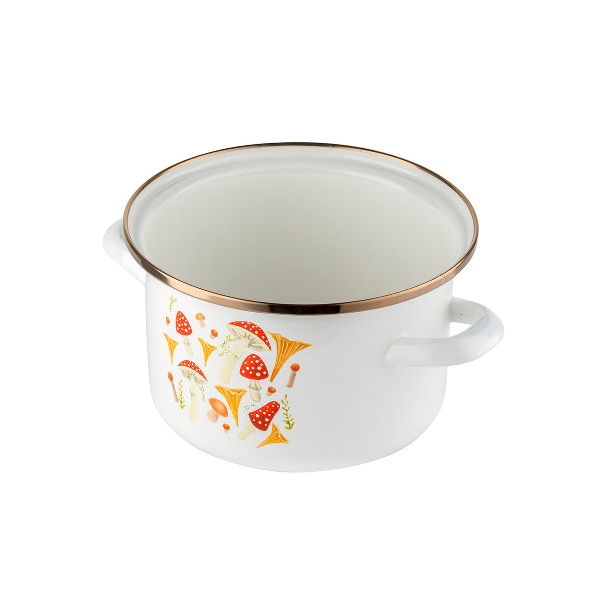 Garnek emaliowany Emalia Polska Pleszew Grzybki 16 cm 2 l