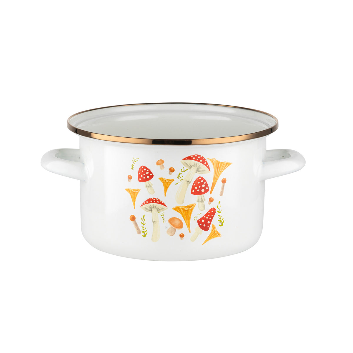 Garnek emaliowany Emalia Polska Pleszew Grzybki 18 cm 2,65 l