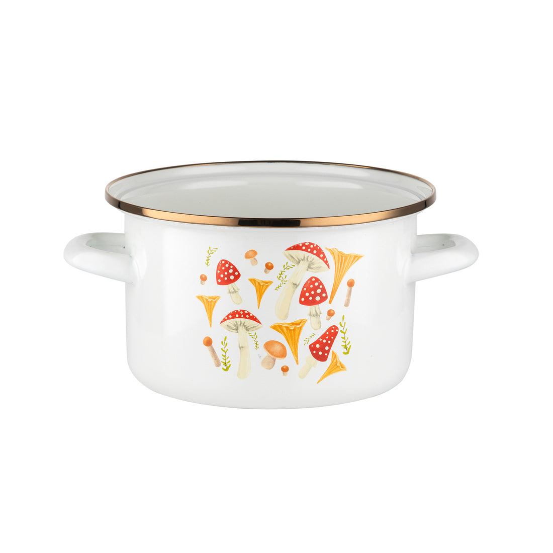 Garnek emaliowany Emalia Polska Pleszew Grzybki 22 cm 4,8 l