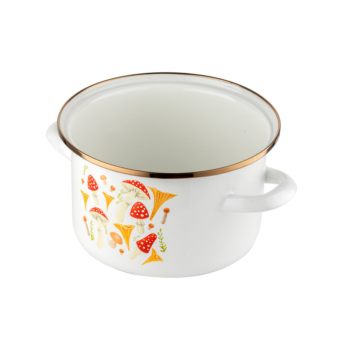 Garnek emaliowany Emalia Polska Pleszew Grzybki 18 cm 2,65 l