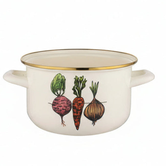 Garnek emaliowany warzywka 22 cm 6l