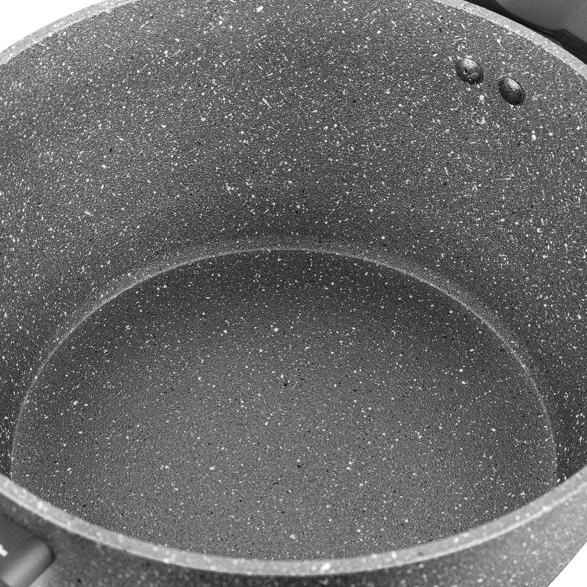 Garnek kamienny z pokrywką na indukcję i gaz Florina Lava Stone 1,6 l 18 cm szary