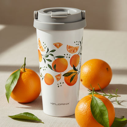 Kubek termiczny nierdzewny Florina Orange 500 ml