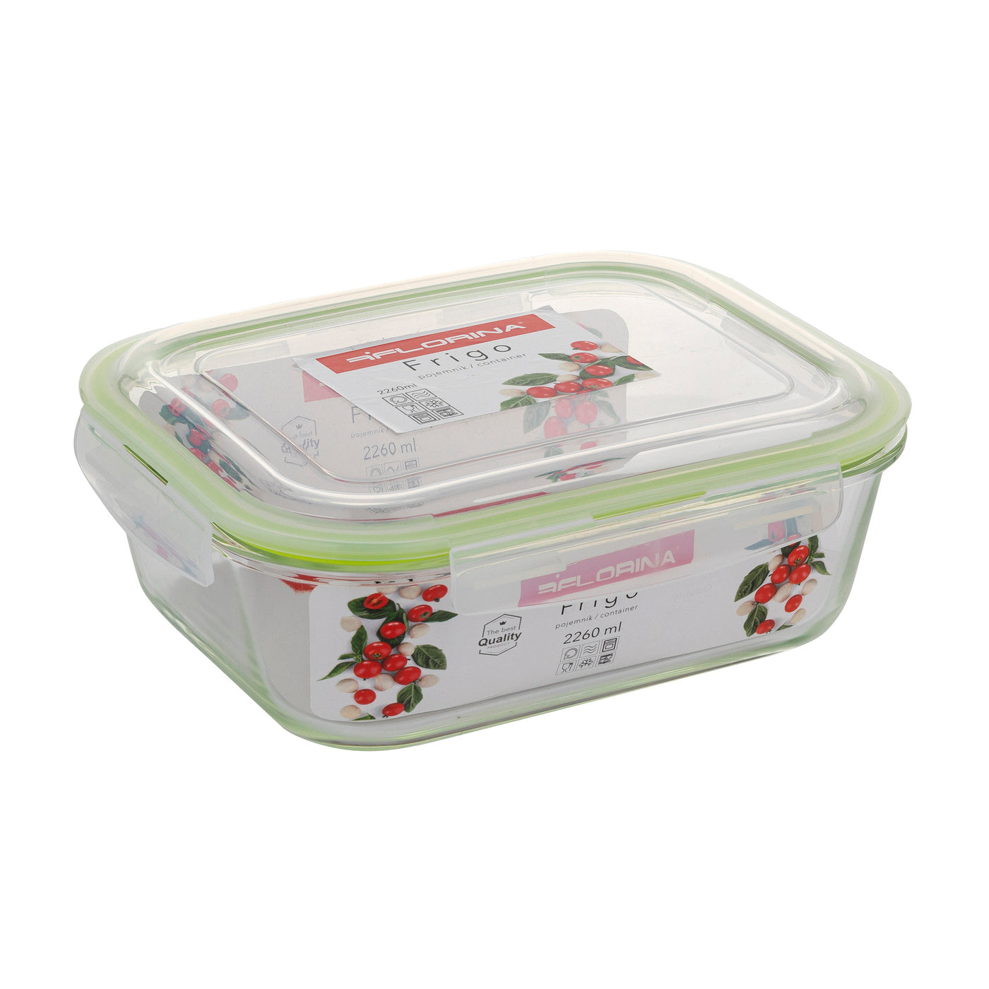 Pojemnik do żywności Florina Frigo szklany 2260 ml prostokątny