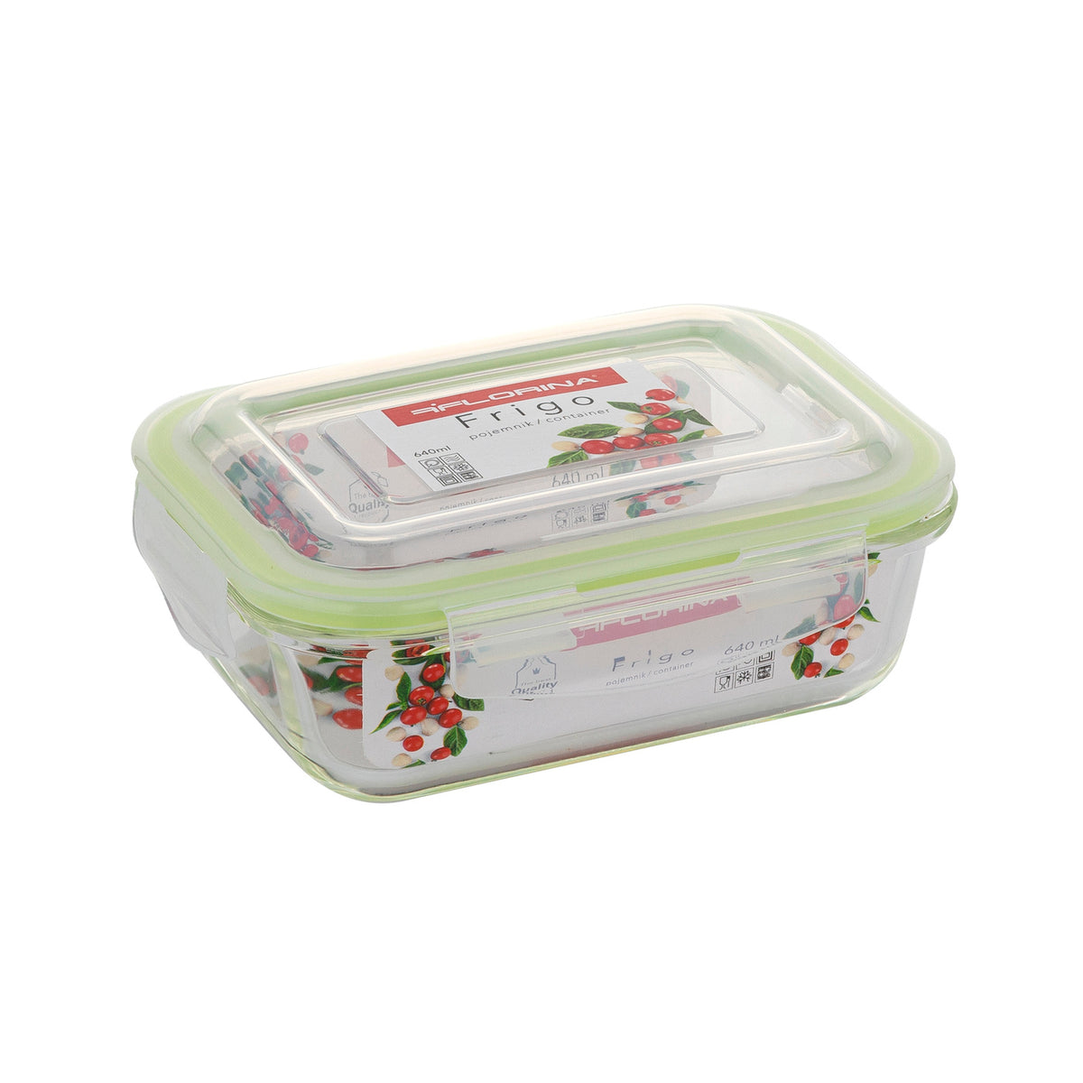 Pojemnik do żywności Florina Frigo szklany 640 ml prostokątny