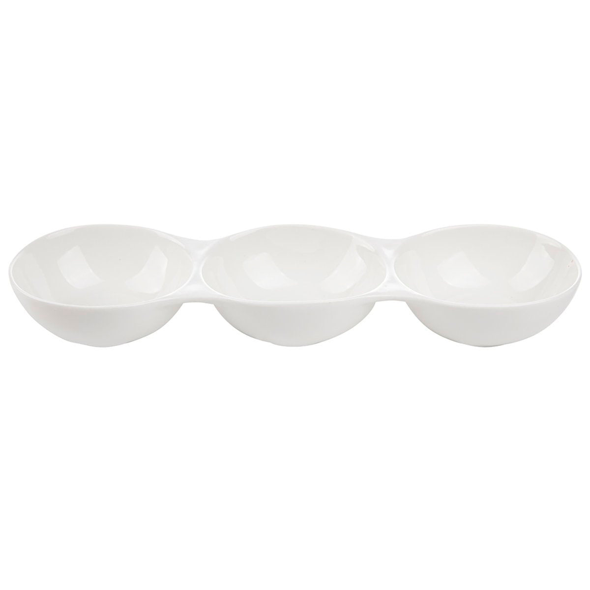 Półmisek trójdzielny porcelanowy do dipów Florina Adria 33 x 10,2 x 4,5 cm