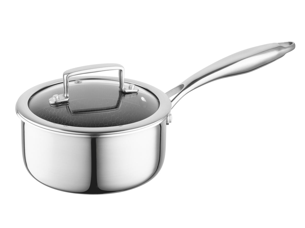 Zestaw 6 elementowy komplet garnków i patelni Florina Aristo Plus srebrny | stal nierdzewna| powłoka non-stick | wszystkie typy kuchenek |do piekarnika