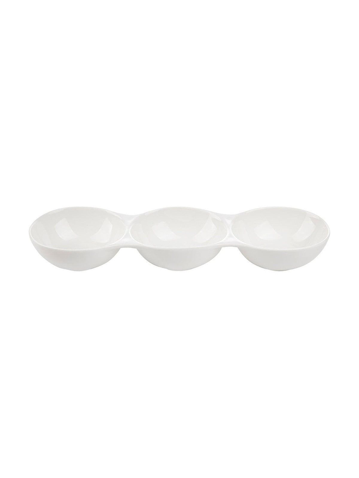 Półmisek trójdzielny porcelanowy do dipów Florina Adria 33 x 10,2 x 4,5 cm
