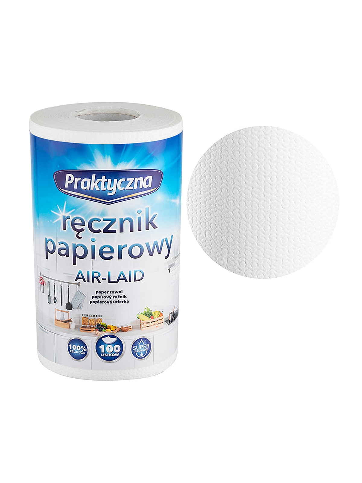 Ręcznik papierowy extra chłonny praktyczna 100 listków air-laid 70g/m2