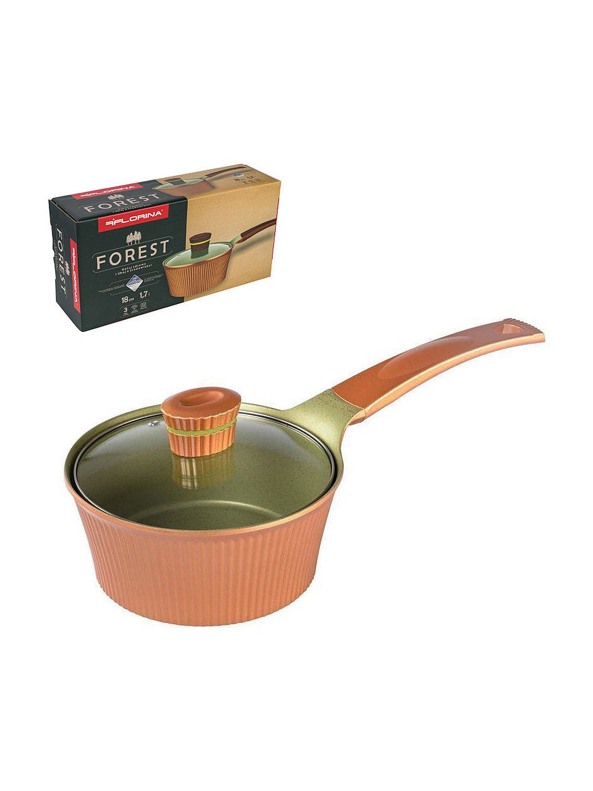 Rondel aluminiowy forest 18cm 1,7l z/p