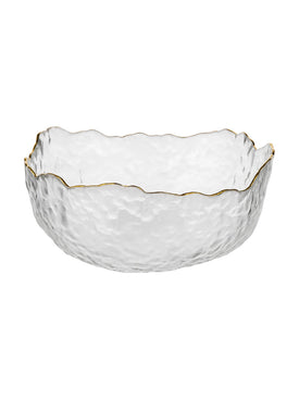 SALATERKA SZKLANA ZE ZŁOTYM RANTEM ELLARI 16CM
