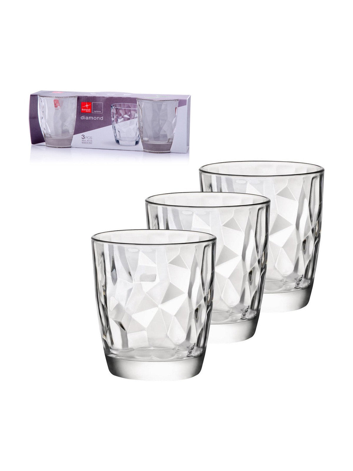Szklanka do wody diamond 300ml 3szt.
