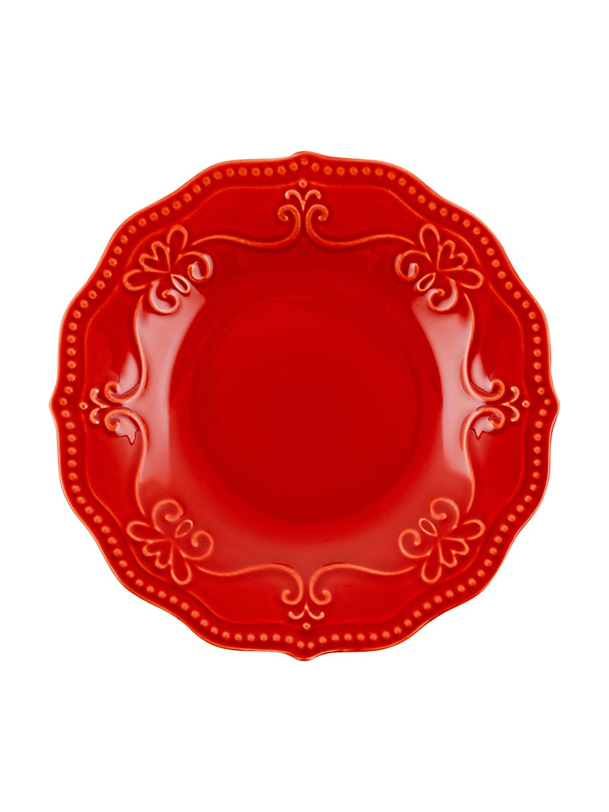 TALERZ DESEROWY RUSTIC RED 20CM