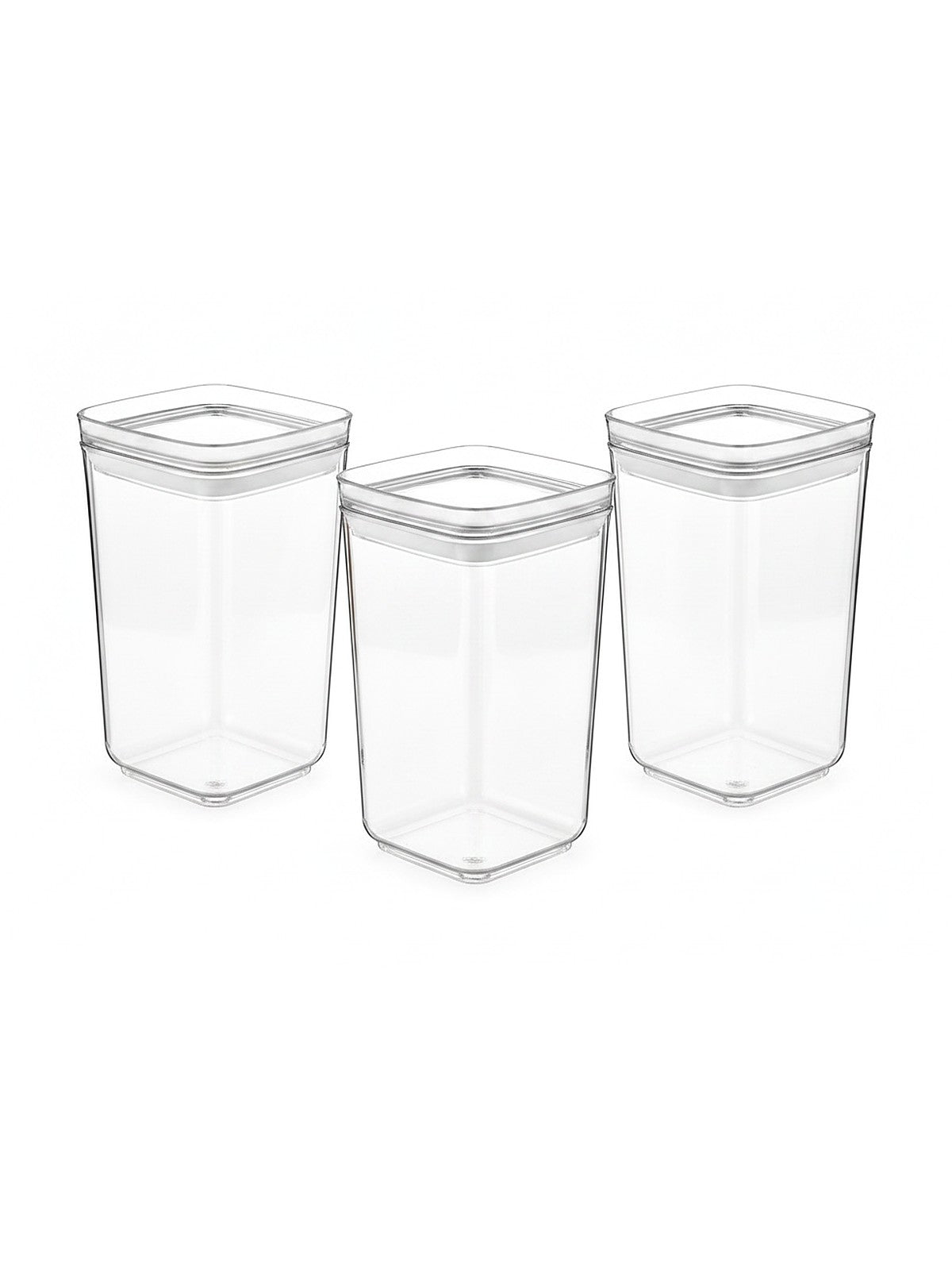 Zestaw 3 elementowy komplet pojemników plastikowych Stori