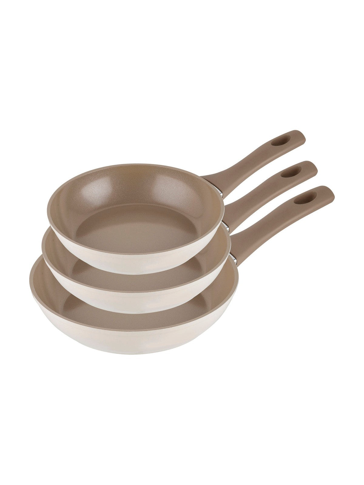 Zestaw 3 patelni aluminiowych Florina Mokka 20, 24 i 28 cm